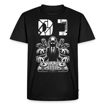 Techno DJ – Beat Maker Design - Men's Premium Organic T-Shirt - black - Front - Nico (187cm)