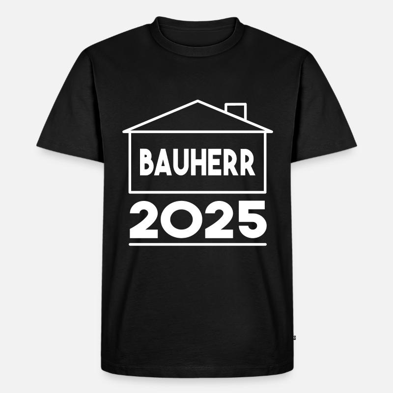 Bauherr 2025 – Vision wird Wirklichkeit - Männer Premium Bio T-Shirt - Schwarz
