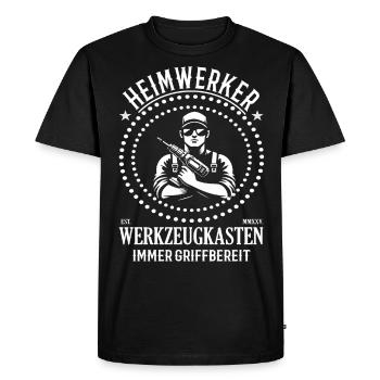 Do-it-yourselfers – the man who can get down to business! - Men's Premium Organic T-Shirt - black - Front - Nico (187cm)