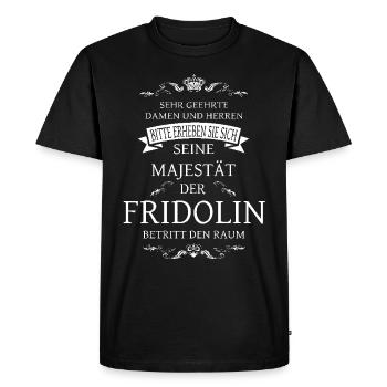 Sa Majesté entre dans la salle - T-shirt Premium bio Homme - noir - Devant - Nico (187cm)