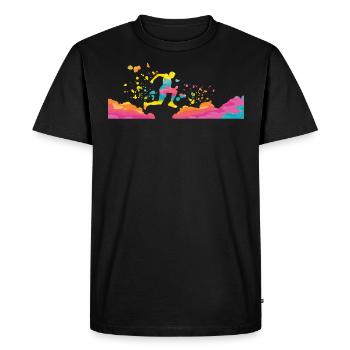 Trail Runner Cross Trail Mountain Runner - Men's Premium Organic T-Shirt - black - Front - Nico (187cm)