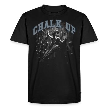 Craie jusqu’à Boulderer - T-shirt Premium bio Homme - noir - Devant - Nico (187cm)