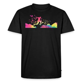 Trail Runner Cross Trail Mountain Runner - Men's Premium Organic T-Shirt - black - Front - Nico (187cm)