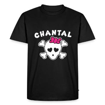 Pirate Chantal Design pour les filles et les femmes - T-shirt Premium bio Homme - noir - Devant - Nico (187cm)