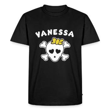 Pirate Vanessa, design for girls and women - Men's Premium Organic T-Shirt - black - Front - Nico (187cm)