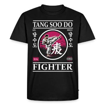 Tang so Do Fighter – Harmony in Motion - Men's Premium Organic T-Shirt - black - Front - Nico (187cm)