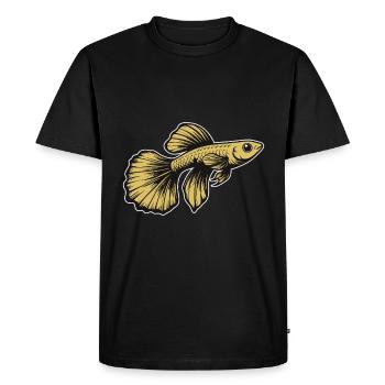 Golden Guppy, un design parfait pour les amateurs d’aquarium - T-shirt Premium bio Homme - noir - Devant - Nico (187cm)