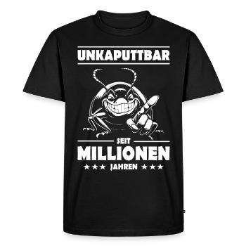 Blatte – depuis des millions d’années - T-shirt Premium bio Homme - noir - Devant - Nico (187cm)
