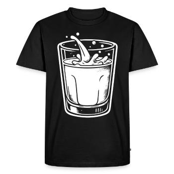 Glass of Me, un design cool pour le buveur de lait - T-shirt Premium bio Homme - noir - Devant - Nico (187cm)