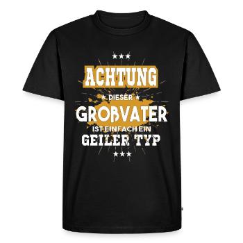 Ce grand-père n’est qu’un gars - T-shirt Premium bio Homme - noir - Devant - Nico (187cm)