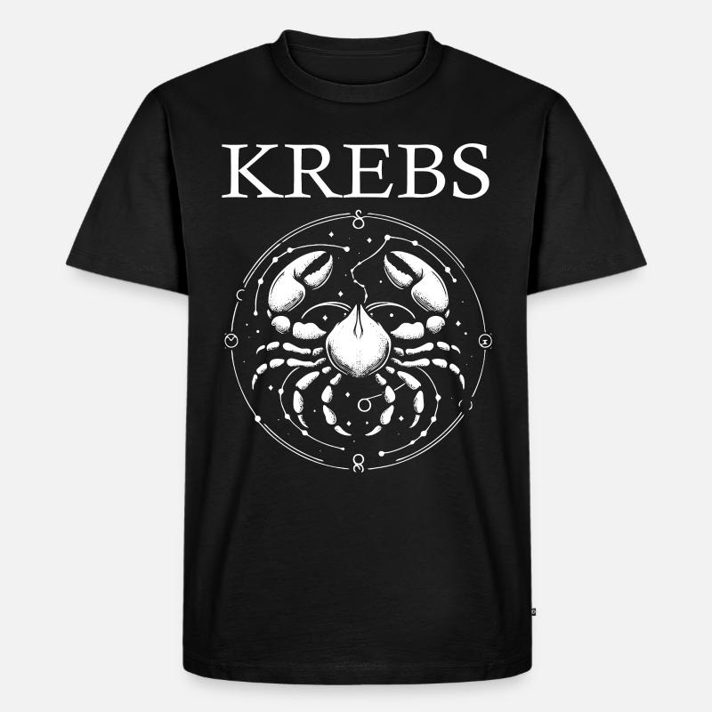 Sternzeichen Krebs Design - Männer Premium Bio T-Shirt - Schwarz