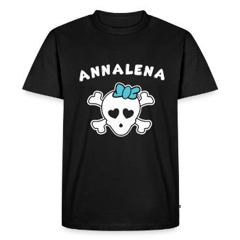 Pirate Annalena Design for Girls and Women - Men's Premium Organic T-Shirt - black - Front - Nico (187cm)