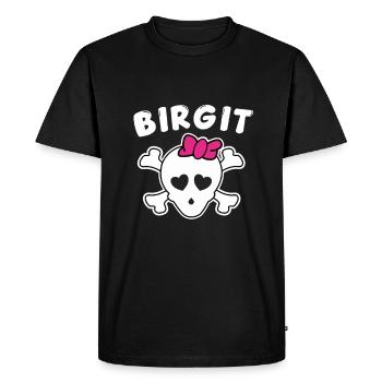 Pirate Birgit Design for Girls and Women - Men's Premium Organic T-Shirt - black - Front - Nico (187cm)