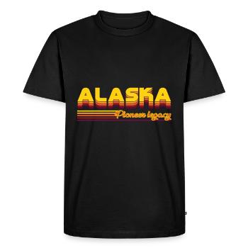 cool Alaska USA states design - Men's Premium Organic T-Shirt - black - Front - Nico (187cm)