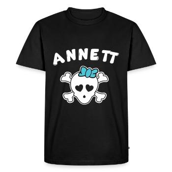 Pirate Annett Design pour les filles et les femmes - T-shirt Premium bio Homme - noir - Devant - Nico (187cm)