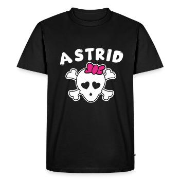 Pirate Astrid Design for Girls and Women - Men's Premium Organic T-Shirt - black - Front - Nico (187cm)