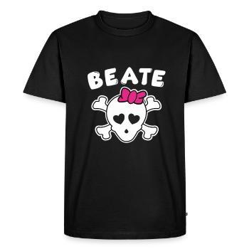 Pirate Beate Design for Girls and Women - Men's Premium Organic T-Shirt - black - Front - Nico (187cm)
