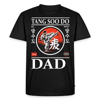 Tang-so-Do Dad Design with Karateka - Men's Premium Organic T-Shirt - black - Front - Nico (187cm)