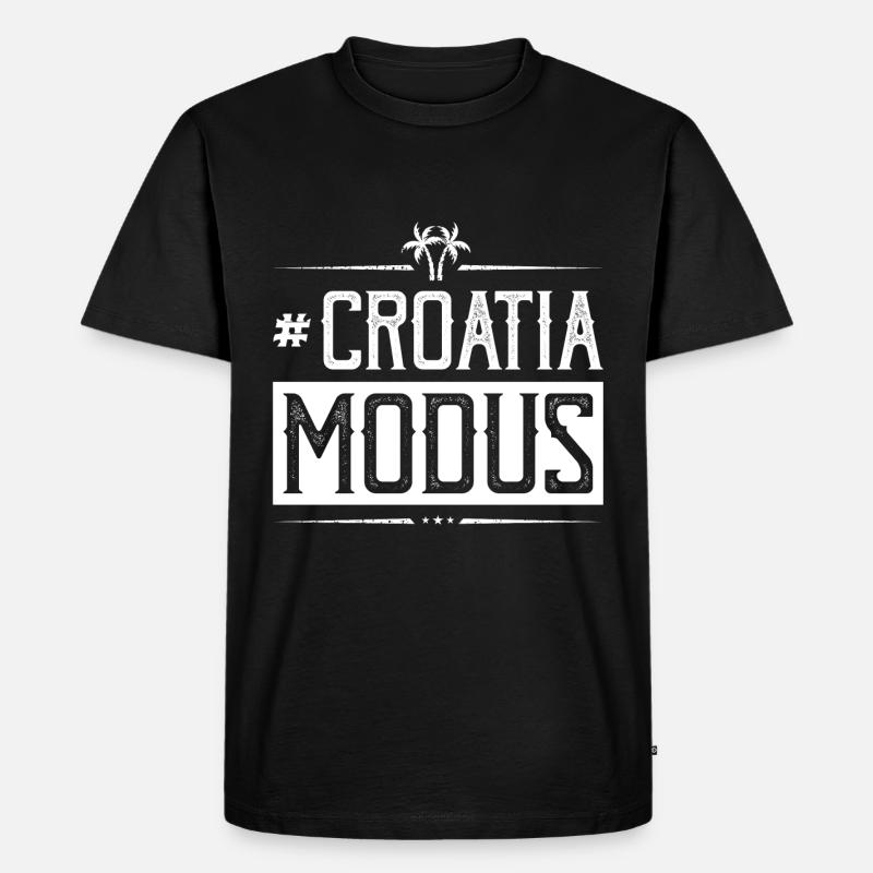 Kroatien Modus Spruch - Männer Premium Bio T-Shirt - Schwarz