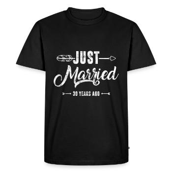 wedding anniversary 30 years - Men's Premium Organic T-Shirt - black - Front - Nico (187cm)