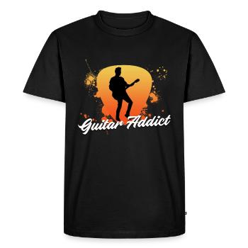 Guitar Addict Gift - T-shirt Premium bio Homme - noir - Devant - Nico (187cm)