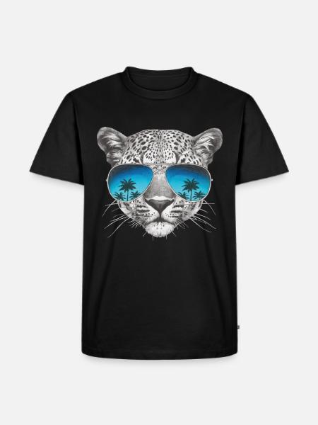Animal Planet Leopard "Cool" - Men's Premium Organic T-Shirt - black