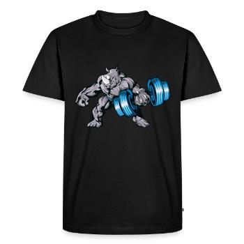 Haltère Rhino - T-shirt Premium bio Homme - noir - Devant - Nico (187cm)