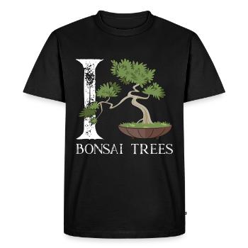 I love bonsai trees - Men's Premium Organic T-Shirt - black - Front - Nico (187cm)
