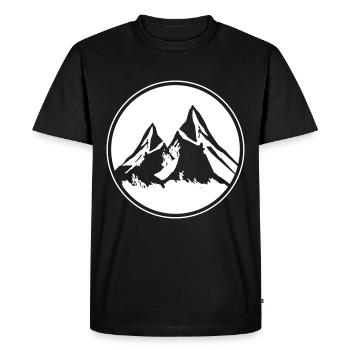 Mountains circle Alps - Men's Premium Organic T-Shirt - black - Front - Nico (187cm)