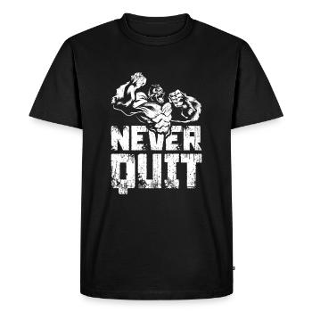 Motivation du gorille disant - T-shirt Premium bio Homme - noir - Devant - Nico (187cm)