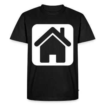 symbole d'icône de maison - T-shirt Premium bio Homme - noir - Devant - Nico (187cm)