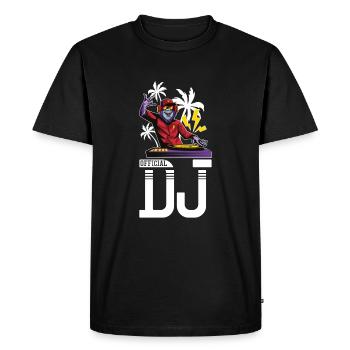 Soirée DJ Singe - T-shirt Premium bio Homme - noir - Devant - Nico (187cm)