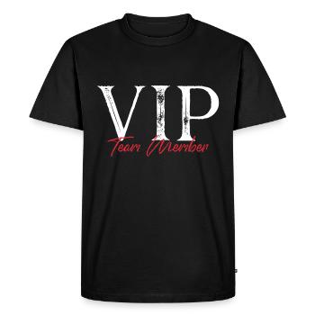 vip member - Men's Premium Organic T-Shirt - black - Front - Nico (187cm)