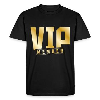 vip member gold - Men's Premium Organic T-Shirt - black - Front - Nico (187cm)