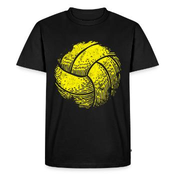 Symbole de ballon de volley-ball - T-shirt Premium bio Homme - noir - Devant - Nico (187cm)