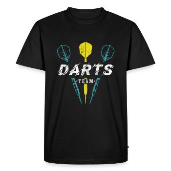 Darts team darts - Men's Premium Organic T-Shirt - black - Front - Nico (187cm)