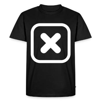icône croix tique - T-shirt Premium bio Homme - noir - Devant - Nico (187cm)