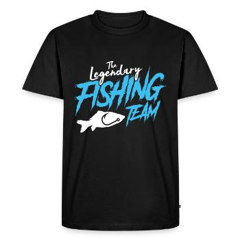 Fishing fisherman team fish logo - Men's Premium Organic T-Shirt - black - Front - Nico (187cm)