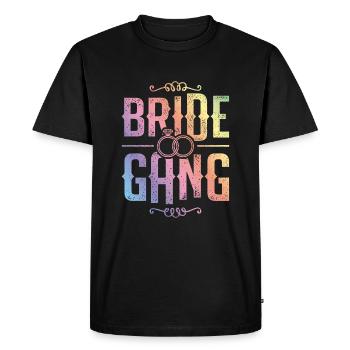 Bride Gang Team Braut - Men's Premium Organic T-Shirt - black - Front - Nico (187cm)