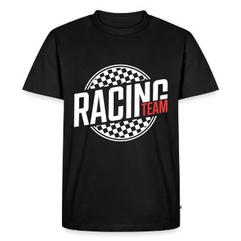 Coureur de l'équipe de course - T-shirt Premium bio Homme - noir - Devant - Nico (187cm)