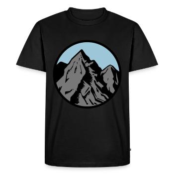 mountains symbol - Men's Premium Organic T-Shirt - black - Front - Nico (187cm)