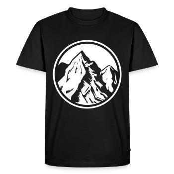 berge symbol - Männer Premium Bio T-Shirt - Schwarz - Vorne - Nico (187cm)