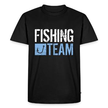 Fishing team fish hook - Men's Premium Organic T-Shirt - black - Front - Nico (187cm)
