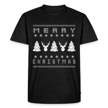 Noël laid - T-shirt Premium bio Homme - noir - Devant - Nico (187cm)
