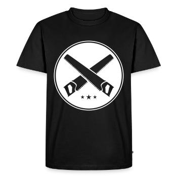 saw craftsman circle icon handsaw - Men's Premium Organic T-Shirt - black - Front - Nico (187cm)