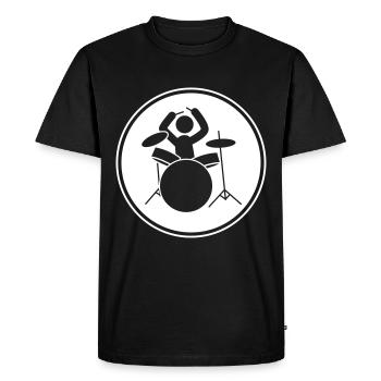 drummer drums - Men's Premium Organic T-Shirt - black - Front - Nico (187cm)