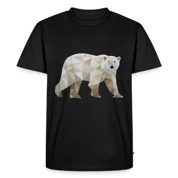 ours polaire polygone ours polaire - T-shirt Premium bio Homme - noir - Devant - Nico (187cm)