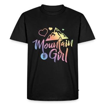 Mountain Girl Mountains Love - Men's Premium Organic T-Shirt - black - Front - Nico (187cm)