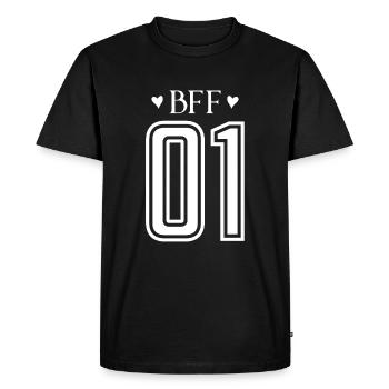 Bff 01 Meilleurs amis - T-shirt Premium bio Homme - noir - Devant - Nico (187cm)