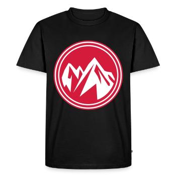 Montagnes nature Icon montagnes - T-shirt Premium bio Homme - noir - Devant - Nico (187cm)
